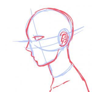 bokovoy vid muzhskoy anime Face Drawing Tutorial0605